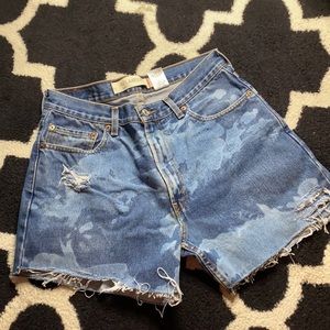 Vintage Levi Shorts | Tie Dye Distressed
